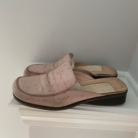 Y2K Nine West Texture Mule Dusty Rose Sz 9 - Picture 4 of 4